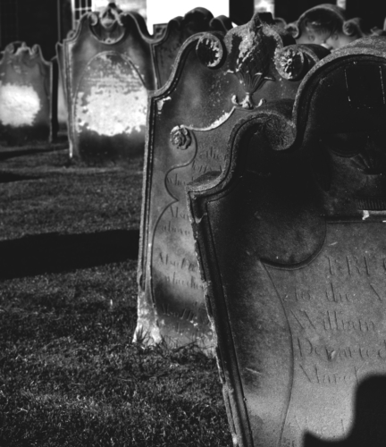 Gothic feels with grave stones in a Whitby cemetary